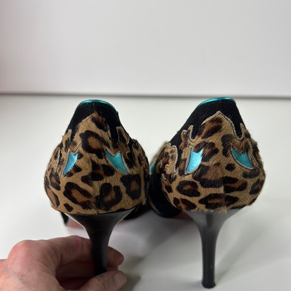 Couture Donald J. Pliner Fabulous Animal Print Heels Women's Shoes size 9 - Picture 13 of 14